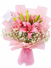Pink Lilis bouquet